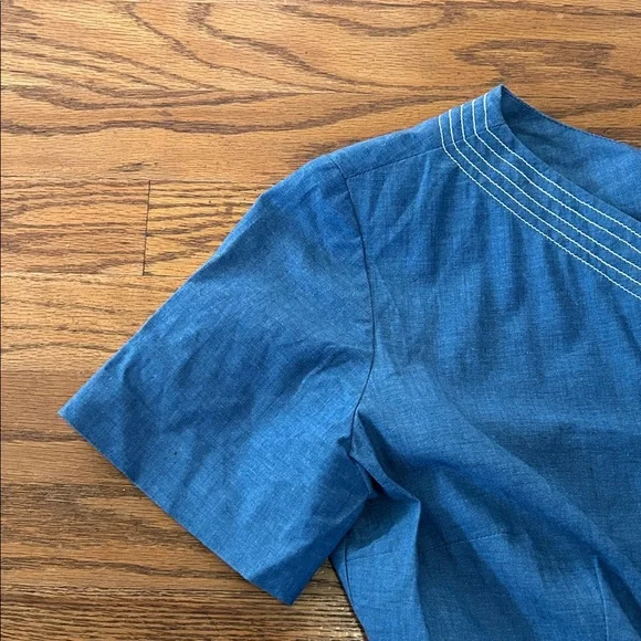 Vintage Dress Women’s Handmade by Dixie Deb Denim Blue Dress Western - Picture 13 of 15